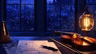 Dark Academia Ambience • Study Music for Focus • The Composer's Snowy View
