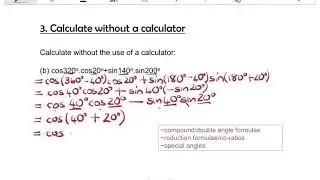 12 TRIGONOMETRY Compound Angles