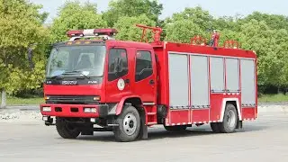Custom ISUZU FVR water foam and dry powder combined fire fighting truck for Nigeria