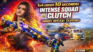 10 Seconds Me Pura Squad Down 😳 | 1v4 Clutch BGMI | #onepluspad3 #bgmi #pubgmobile 