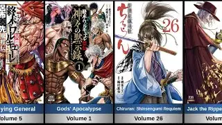 All manga volume cover in all 4 spin off series Record of Ragnarok (Shuumatsu no Valkyrie)