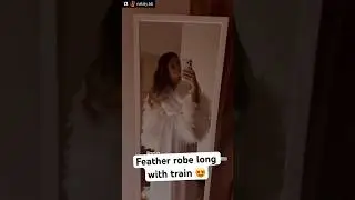 Feather robe long with train White // belladonnaua.com 🤍😍