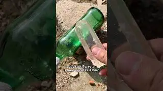 Как проверить подлинность кристалла с помощью осколков стеклянной бутылки? #кристаллы