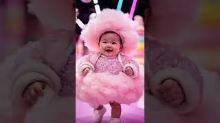Fluffier than actual cotton candy🍬 #CottonCandyLook #SweetestRunway #AdorableBaby #cute #viralvideo