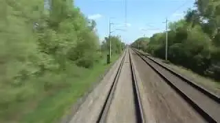 Vlakem z Břeclavi do Brna-Židenic (přes dolní nádraží) - Time Lapse