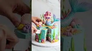 🧜&zwj;♀️ Mermaid Cake Slicing ✨ Under the Sea Surprise Inside!