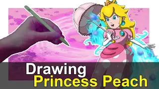 How to draw Princess Peach | Super Mario