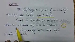 Operations Research - PERT & CPM Network Components