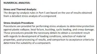ASME Sec VIII Div. 2 Part 5:Introduction to Design By Analysis
