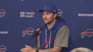 Josh Allen talks about Joe Brady, his injury, Keon Coleman and getting ready to be a dad