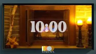 10 Minute Timer Fireplace | Real Nature Ambience with Gentle Alert | Best 10 Min Timer