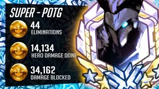 Super OP Reinhardt Gameplay - 44 elims! POTG! [ Overwatch Season 31 Top 500 ]