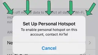 To enable personal hotspot on this account contact carrier iphone ios | Set up Personal Hotspot