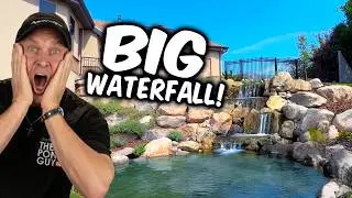 HUGE 15ft Backyard Waterfall
