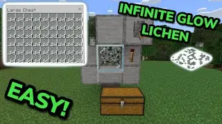 SIMPLE 1.21 AUTOMATIC GLOW LICHEN FARM TUTORIAL in Minecraft Bedrock (MCPE/Xbox/PS4/Switch/PC)