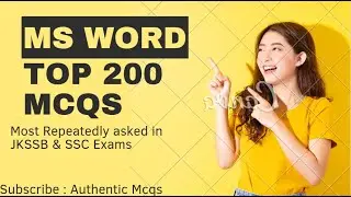 200 Mcqs On Ms Word | Repeatedly Asked Questions | JKSSB Exams | SSC Exams | Subscribe For More 🔔