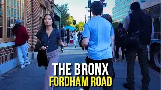 Bronx Fordham Road Walking Tour | Crisp Autumn Day in NYC (4K Virtual City Walk)
