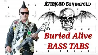 Avenged Sevenfold - Buried Alive BASS TABS | Cover | Tutorial | Lesson
