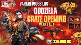 GODZILLA CRATE OPENING | GODZILLA PRICE PATH AND GROZA MAXED OUT | #bgmi #crateopening