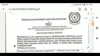 Pstcl new recruitment 2021 l Punjab govt jobs 2021 l New govt jobs in punjab l punjab police bharti