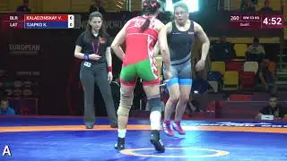 Qual. WW - 53 kg: V. KALADZINSKAY (BLR) v. K. TJAPKO (LAT)