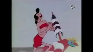 [Popeye The Sailor] Olive Oyl's Bikini Scenes (Beach Peach)