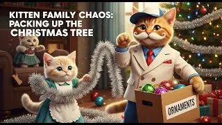 Kitten Family Chaos: Packing Up the Christmas Tree