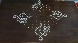Simple kolam 15*1 dots #sikkukolam #margazhi kolam #kambikolam #muggulu @sharmicreation7867 