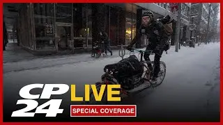 LIVE: View from Toronto waterfront as winter storm hits the city