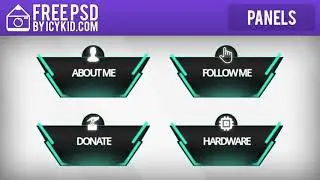 Free Twitch Panels - Futuristic Stream panels - PSD - Free Download