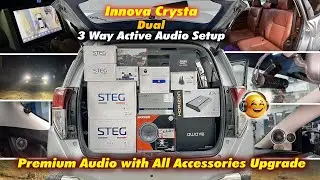 Tirunelveli Innova Crysta Full Premium 💥 Build Dual 3-Way Active Audio Setup 🔥 Wt All Accessories