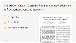 Teaching AI Physics to Predict Earthquakes: POSEIDON (2601.02264)