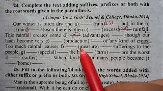Prefix suffix practice SSC 