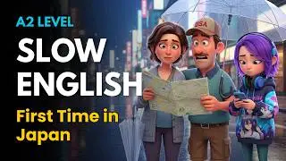 First Time in Japan 🇯🇵 | Easy English Listening Practice Story (A2 Level) | Family Trip to Japan