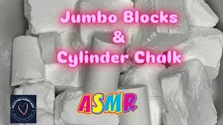 Jumbo Blocks, Chunks and Cylinder Gym Chalk Crush. ASMR