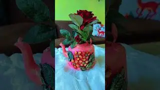 Old Kettle DIY#clay art#how to decorate the waste kettle #youtubeshorts