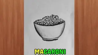 Macaroni Drawing | Pasta Drawing | Food Drawing