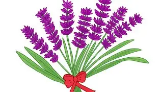 Relaxing Flower Drawing | Lavender Bouquet Art