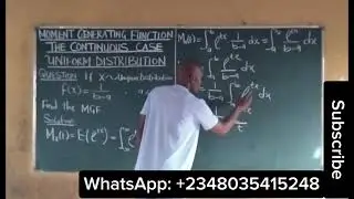 Moment Genarating Function of Uniform Distribution | The Continuous Case @content-academy