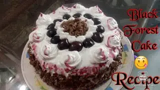 Easy Black forest cake recipe/how to make black forest cake at homes/simple Black forest cake