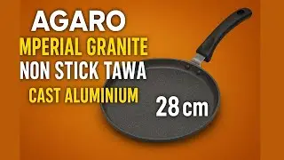 AGARO Imperial Granite Non Stick Tawa | 28cm Cast Aluminium Dosa Tawa | Perfect for Paratha, Roti