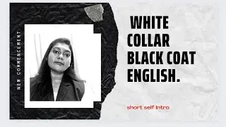 very Short Self introduction of My new channel white collar black coat English |