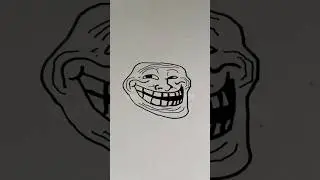 Troll face drawing🗿 #shorts #azeemarts #trollface