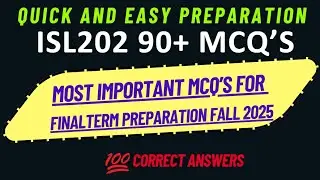 ISL202 FINAL TERM PREPARATION 2025 | ISL202 FINAL TERM PREPARATION || #finaltermpreparation