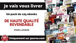 Pack de 125 e-books hautes qualit&eacute;s avec droits de revente pour d&eacute;marrer votre business en ligne.
