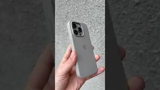 Amazing iPhone 16 Pro Natural Titanium with Gray Silicone Case #shorts #trending #iphone #iphone16