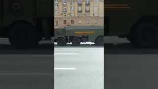 Military equipment on the Garden Ring after the parade. Fragment 10 Moscow.Victory Day May 9, 2025.