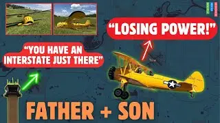 Pilot Error Causes Forced landing | Father & son onboard! #atc