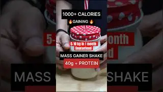 ✅ HOMEMADE MASS GAINER 🔥 | High Protein 💯 #shorts #gymshorts