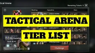 TACTICAL ARENA TIER LIST In Resident Evil Survival Unit 